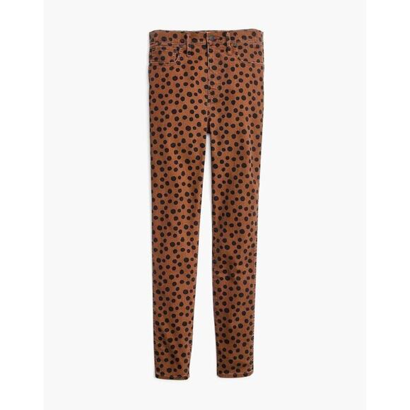 Madewell 10" High-Rise Skinny Jeans Leopard Dot sz 26 NWT - Picture 4 of 4